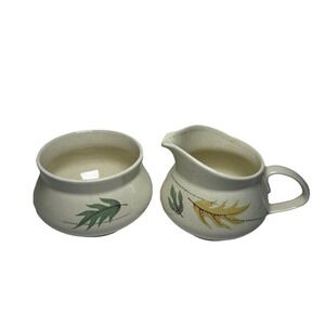 Franciscan Autumn Leaves Earthenware Sugar Bowl & Creamer Fall No Lid